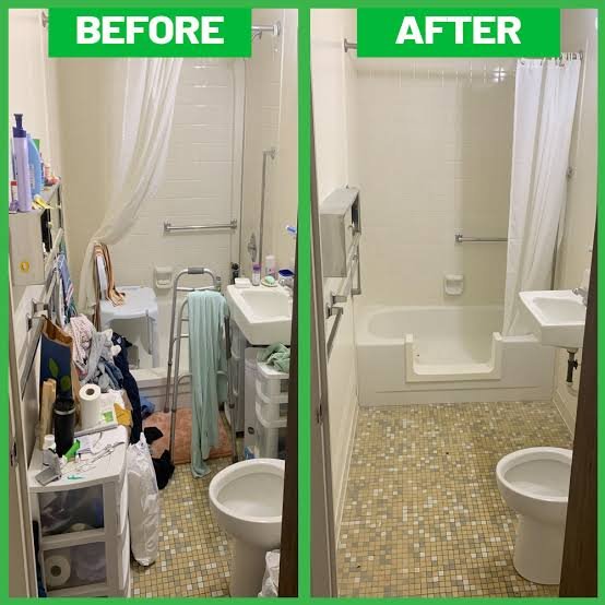 Estate cleanout before and after
